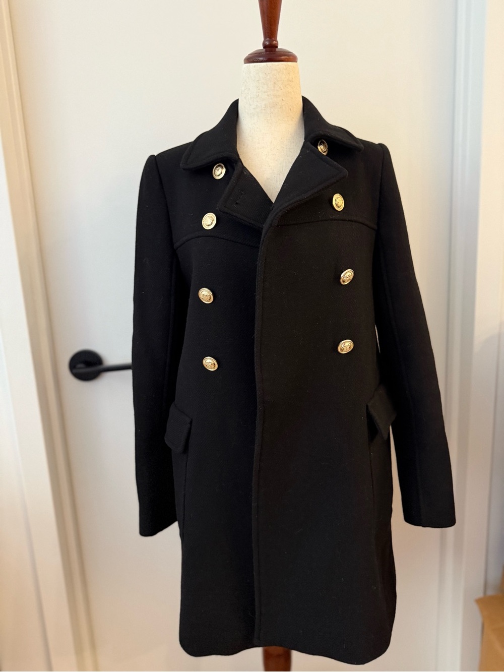 Zara black wool coat